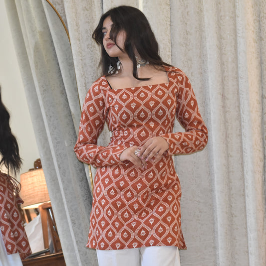 SUVARNA-CORSET BACK KURTI