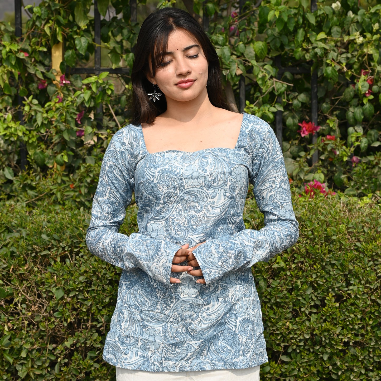 SUNAINA - Sweetheart Neckline Top
