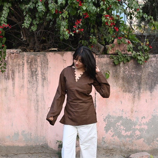 HEER - Solid Brown Kurti