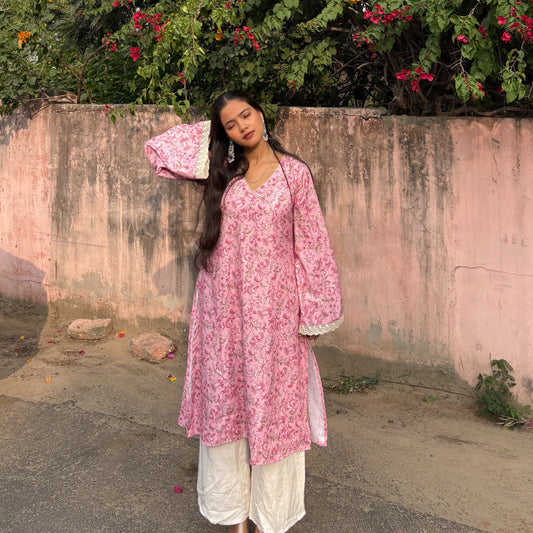 GULAB - Pashmina Pakistani Kurti