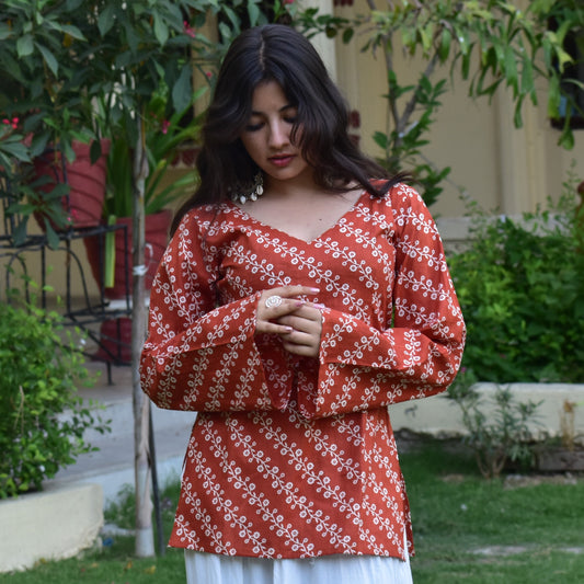 ANTRA-BELL SLEEVES KURTI