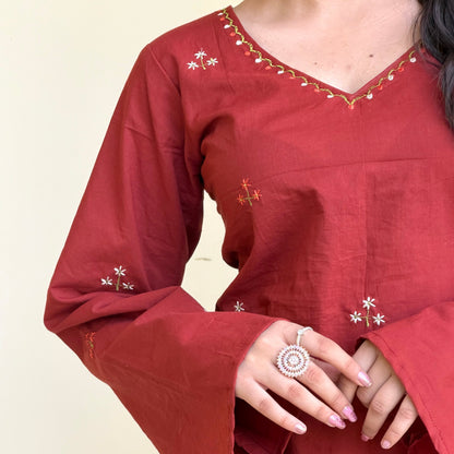 ZOYA- EMBROIDERED KURTA