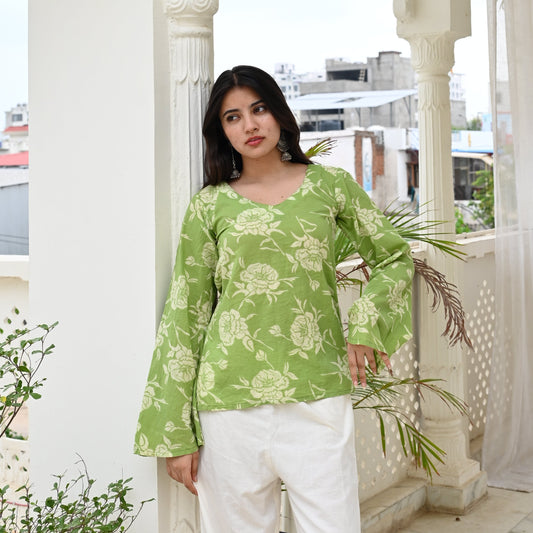NARGIZ  BELL SLEEVES TOP
