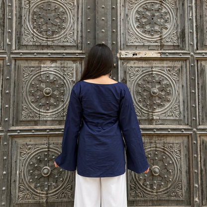 AISH Solid Blue Kurti