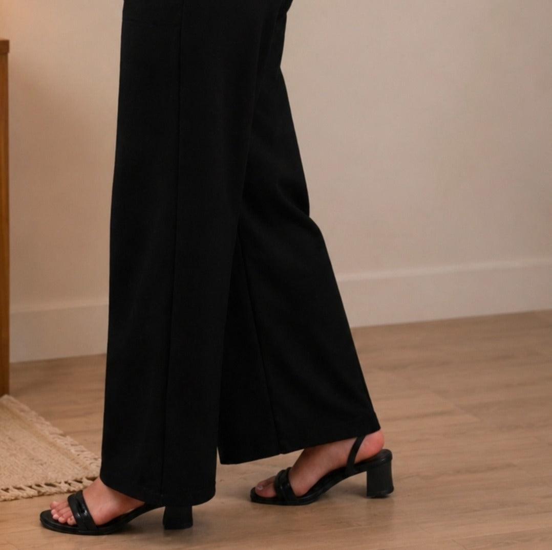 BLACK LINEN STYLE PANTS