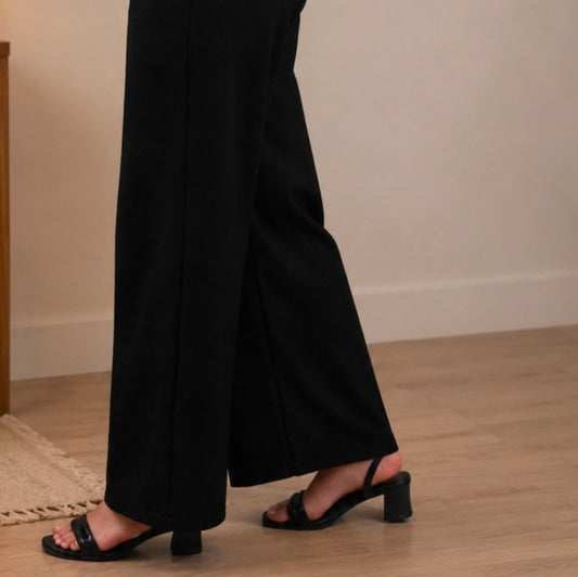 BLACK LINEN STYLE PANTS