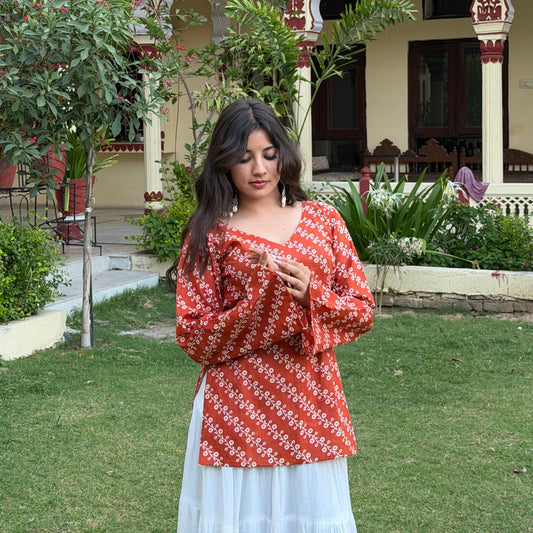 ANTRA-BELL SLEEVES KURTI