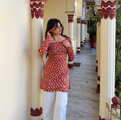 SUVARNA-CORSET BACK KURTI