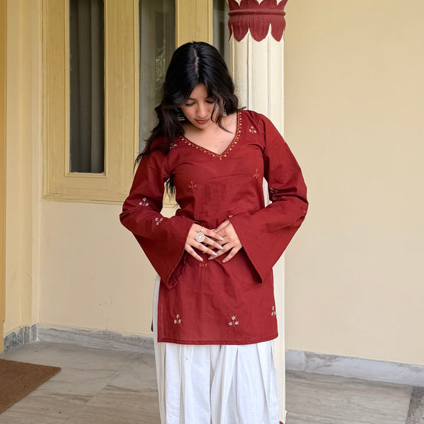 ZOYA- EMBROIDERED KURTA