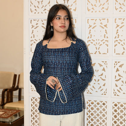 ZOHRA Neck Tie Up Kurti