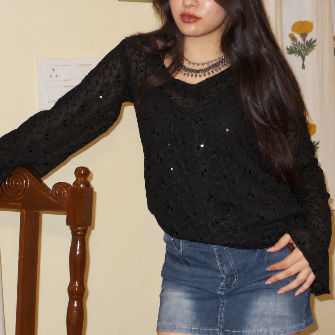 VANESSA Sheer Top