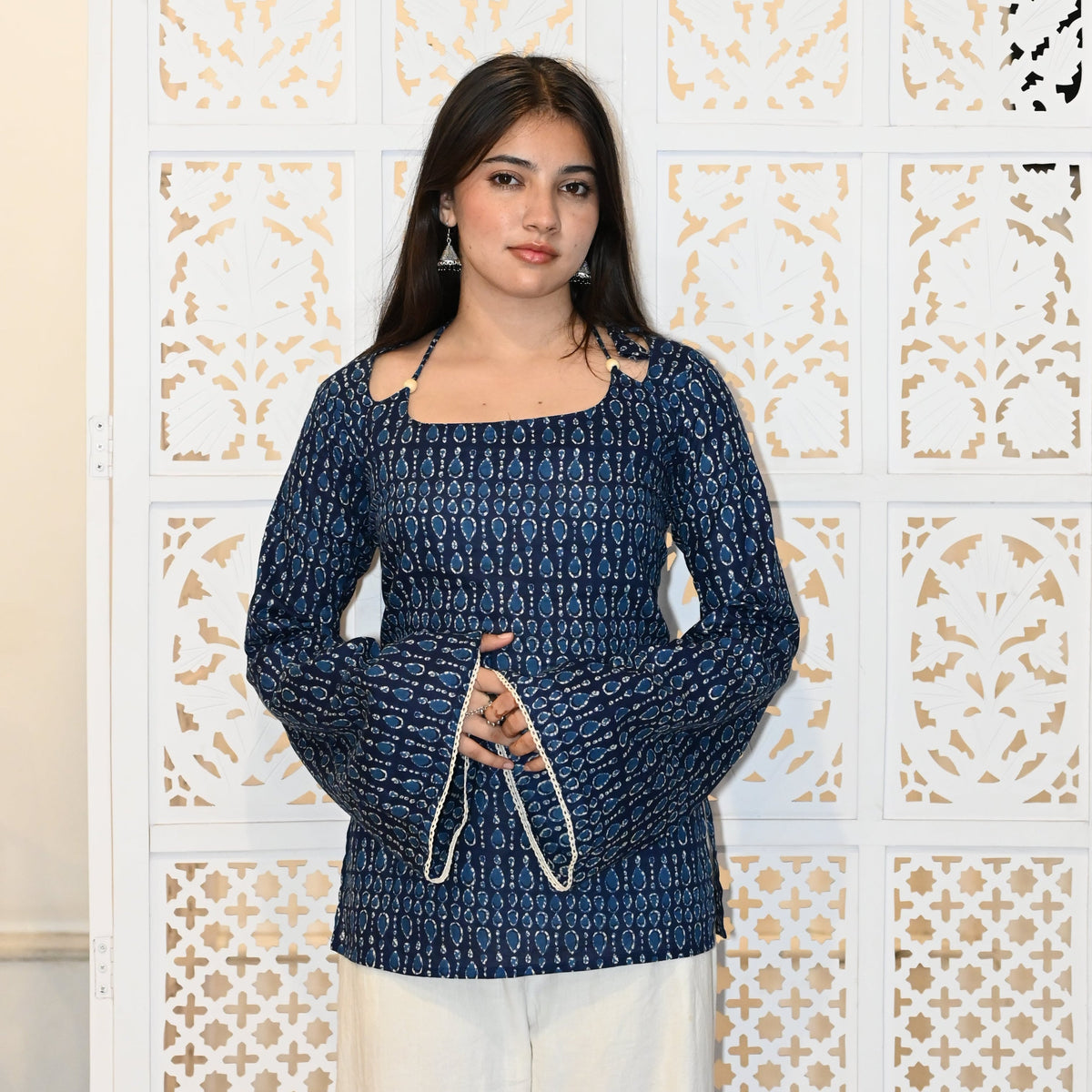 ZOHRA Neck Tie Up Kurti