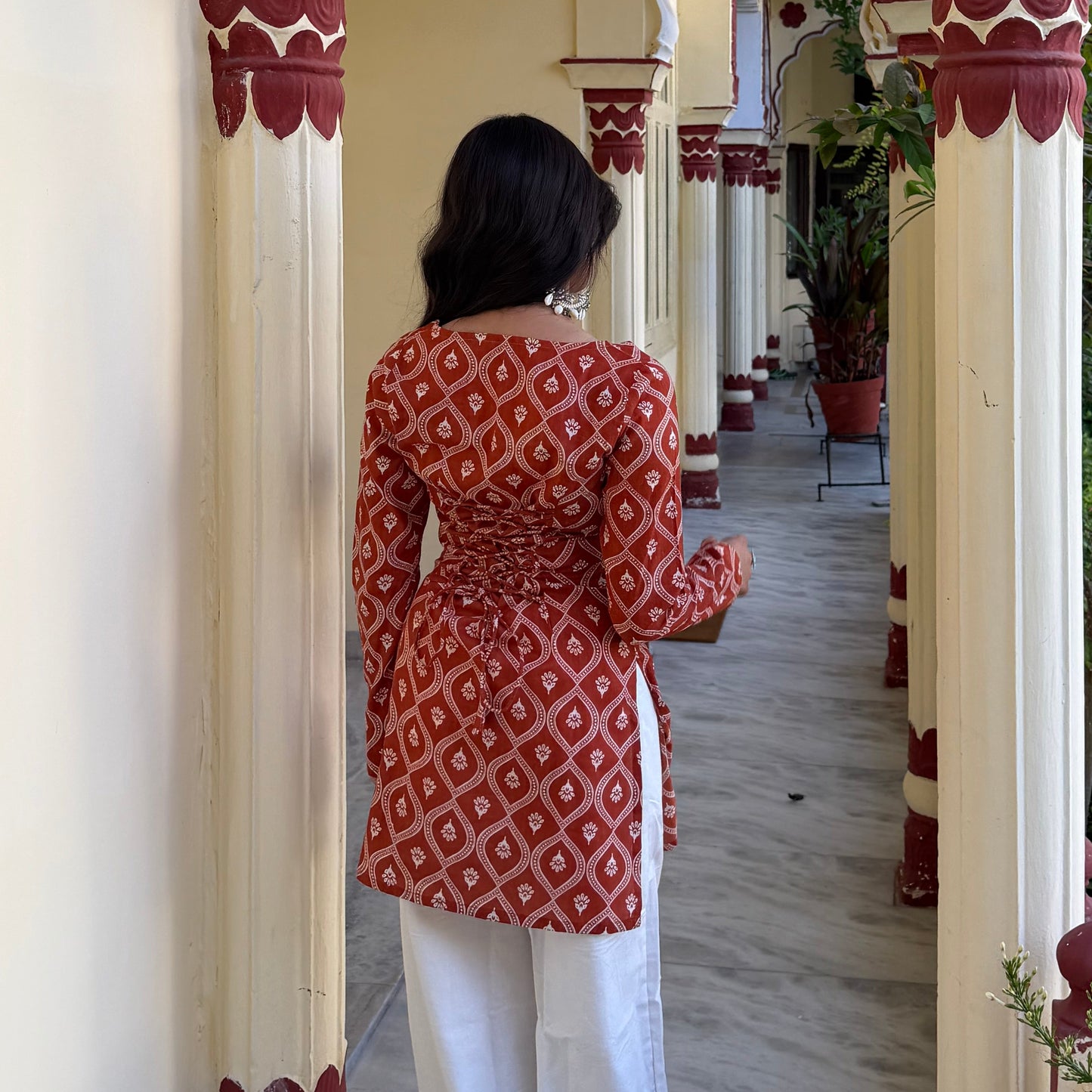 SUVARNA-CORSET BACK KURTI