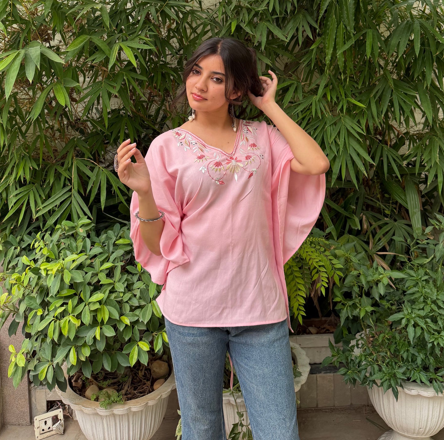 GULABO Dual Wear Embroidery Kaftan