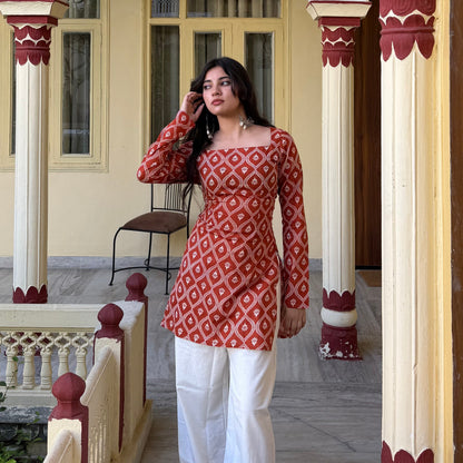 SUVARNA-CORSET BACK KURTI