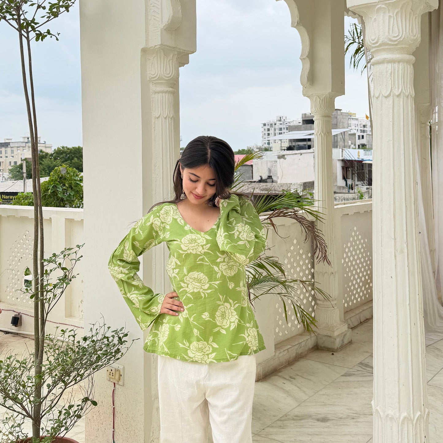 NARGIZ - BELL SLEEVES TOP