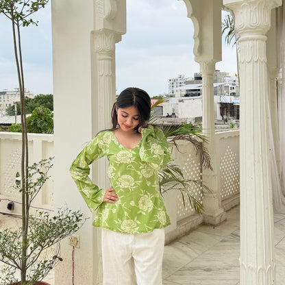 NARGIZ - BELL SLEEVES TOP