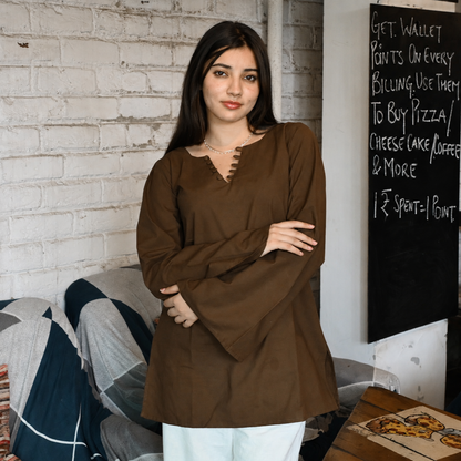 HEER - Solid Brown Kurti