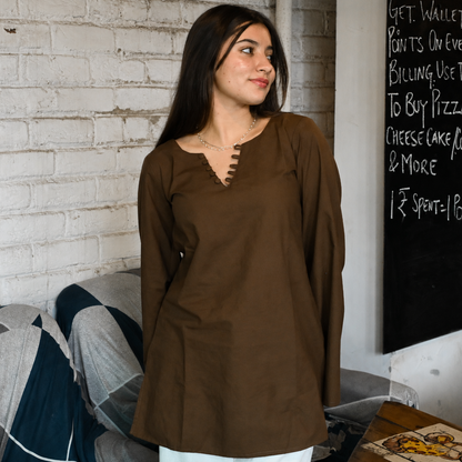 HEER - Solid Brown Kurti