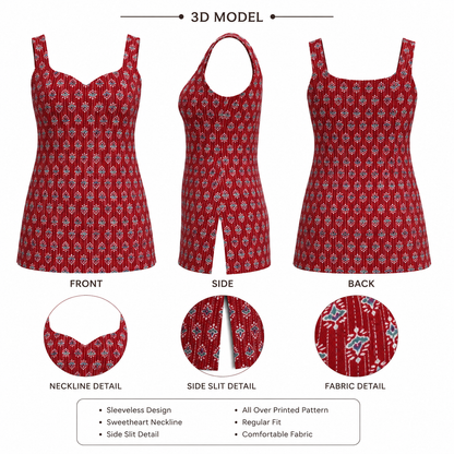 KUMKUM-Strap Kurti