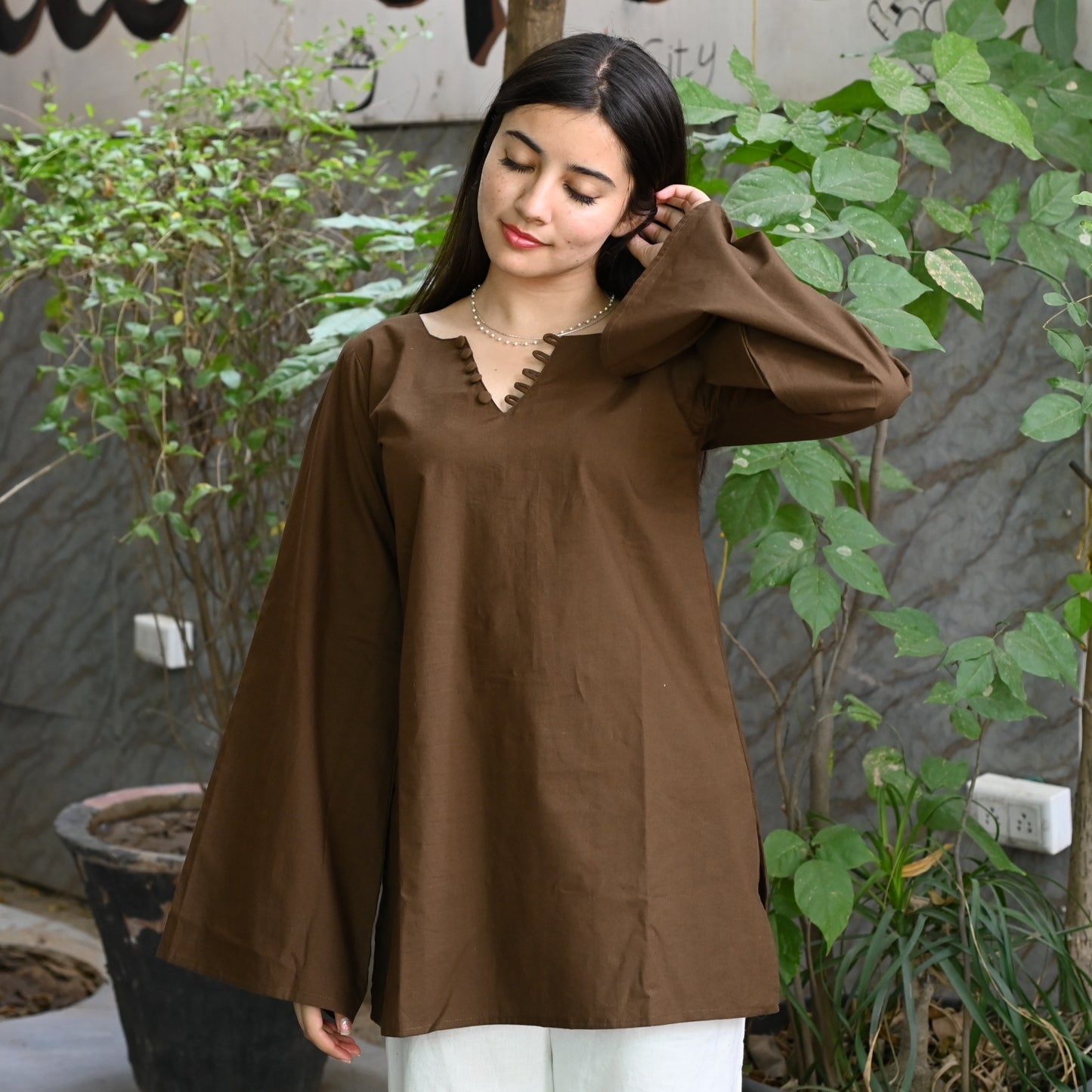 HEER - Solid Brown Kurti