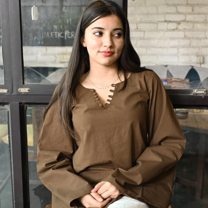 HEER - Solid Brown Kurti