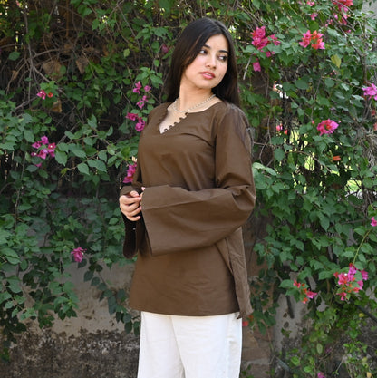 HEER - Solid Brown Kurti