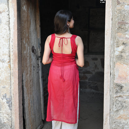NAAZ-LONG MULMUL KURTA
