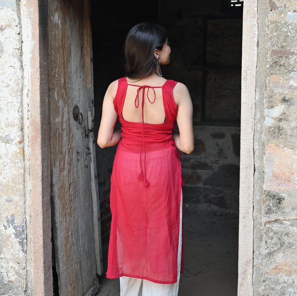 NAAZ-LONG MULMUL KURTA