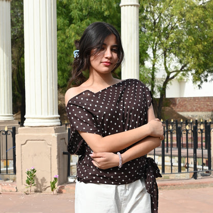 MOCHA Dual Wear Bandhani Top