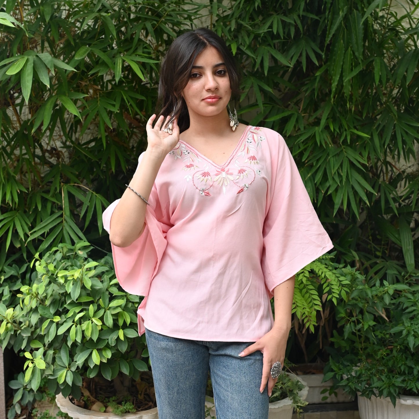 GULABO Dual Wear Embroidery Kaftan