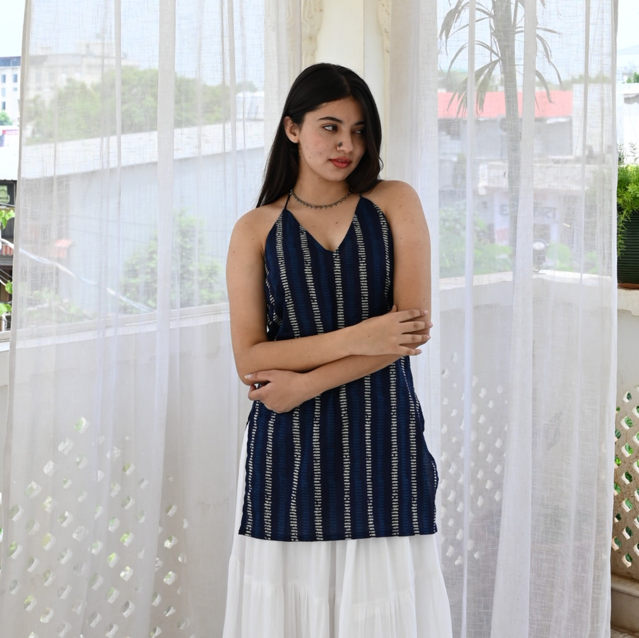 RIDA - Halter Neck Kurti