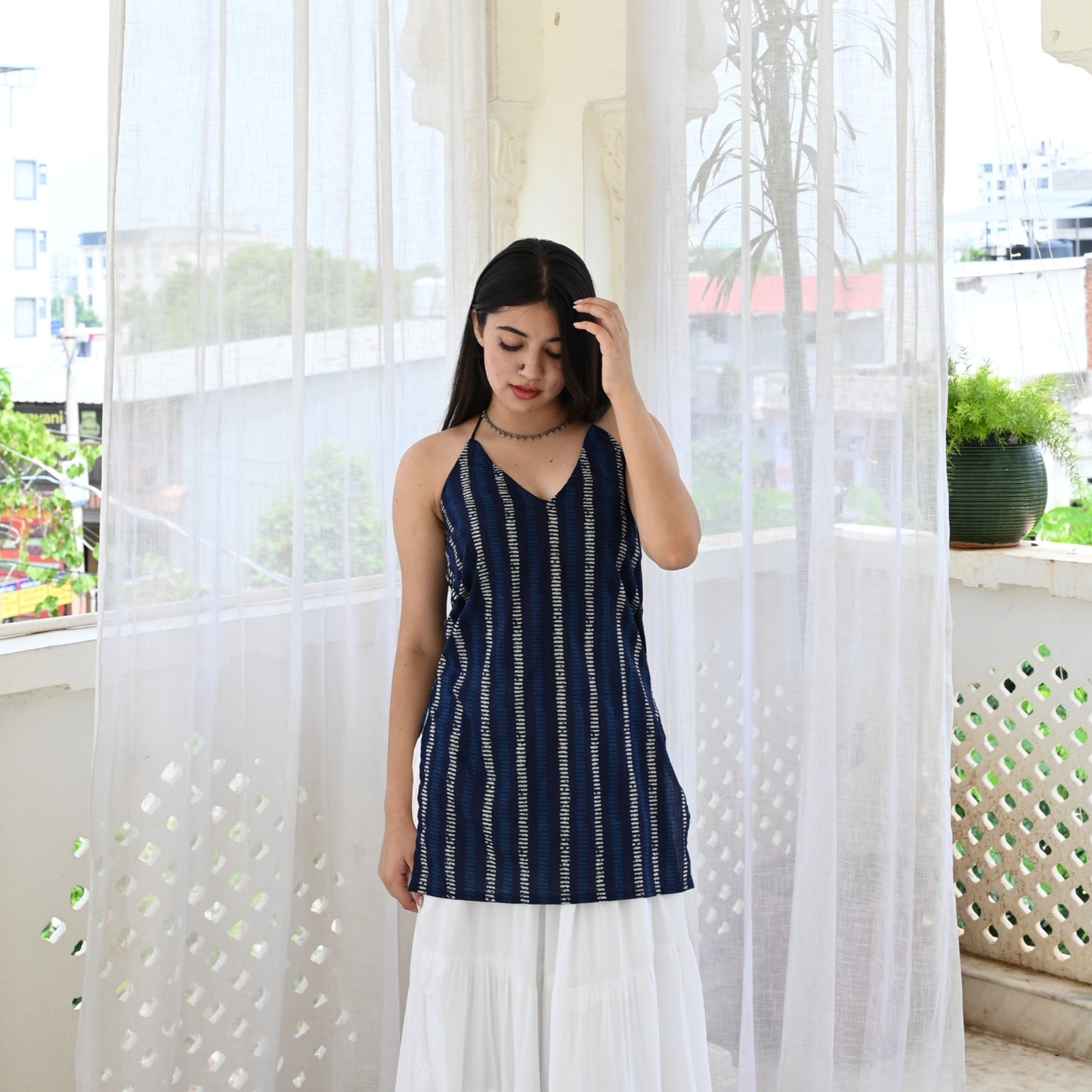 RIDA - Halter Neck Kurti