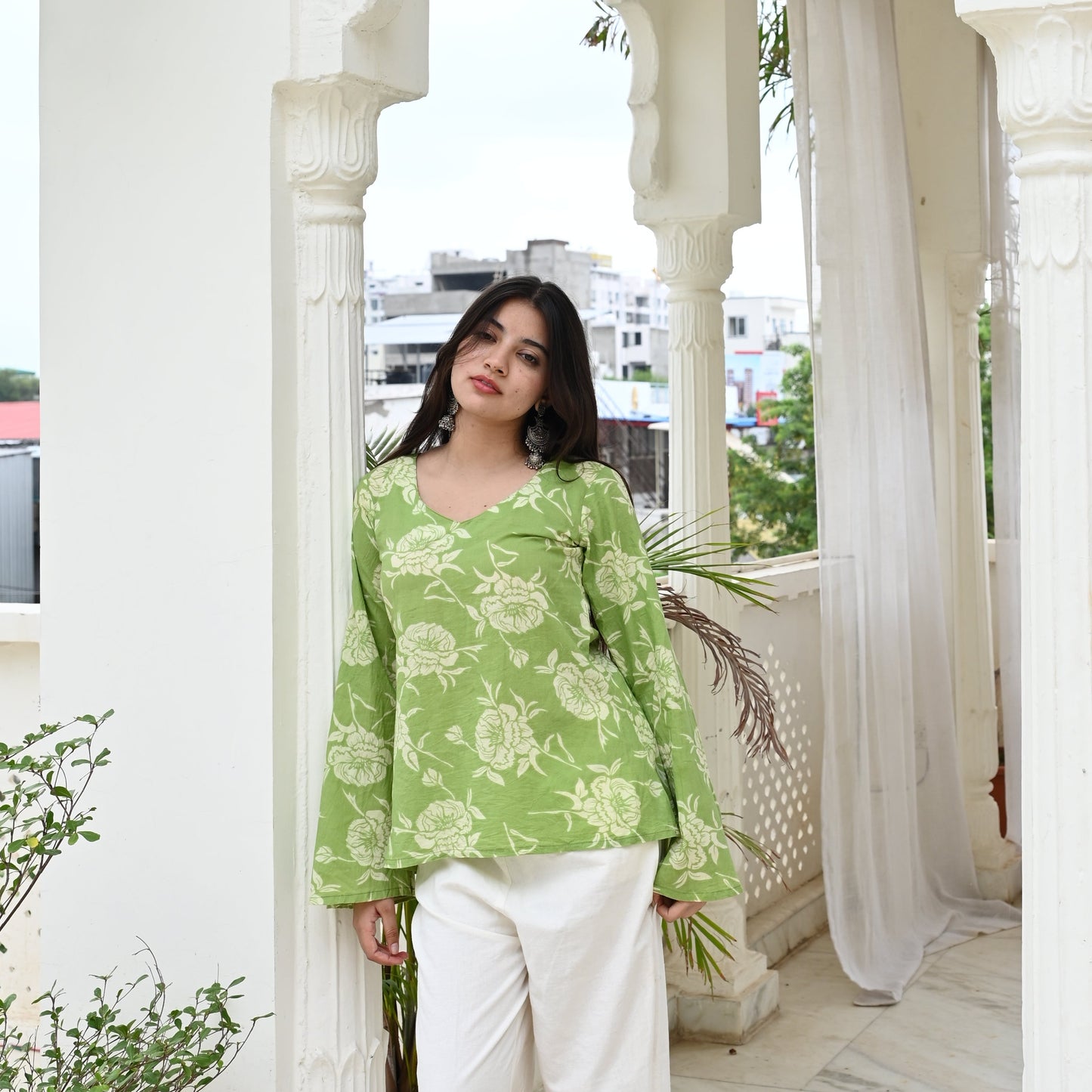 NARGIZ - BELL SLEEVES TOP