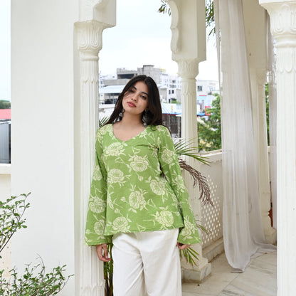 NARGIZ - BELL SLEEVES TOP