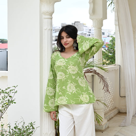 NARGIZ  BELL SLEEVES TOP