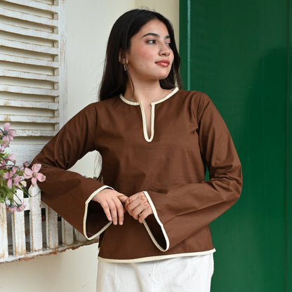 CINNAMON Bell Sleeves Top