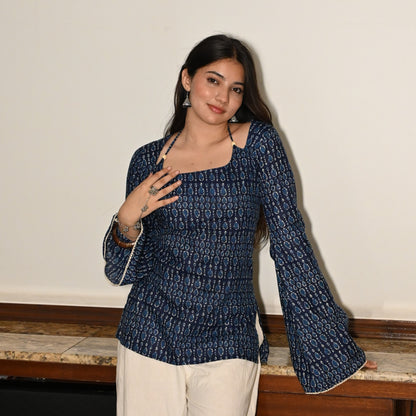 ZOHRA Neck Tie Up Kurti