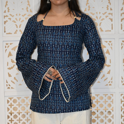 ZOHRA Neck Tie Up Kurti