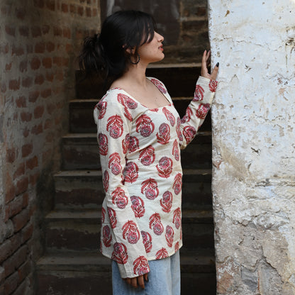 LEELA PINK - Corset Back Kurti