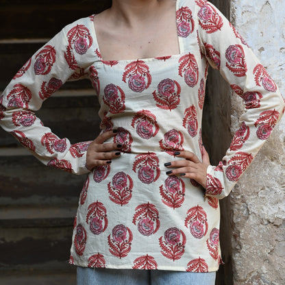 LEELA PINK - Corset Back Kurti