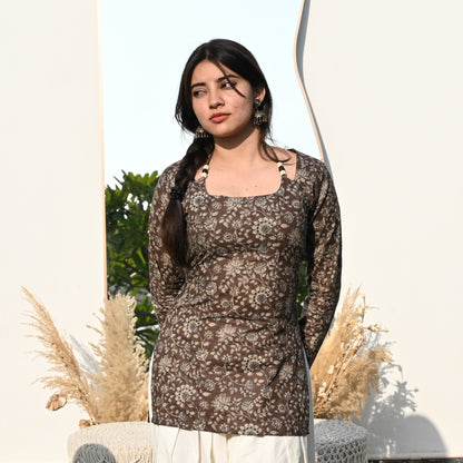 VANYA - Beaded Tie Up Back Kurti