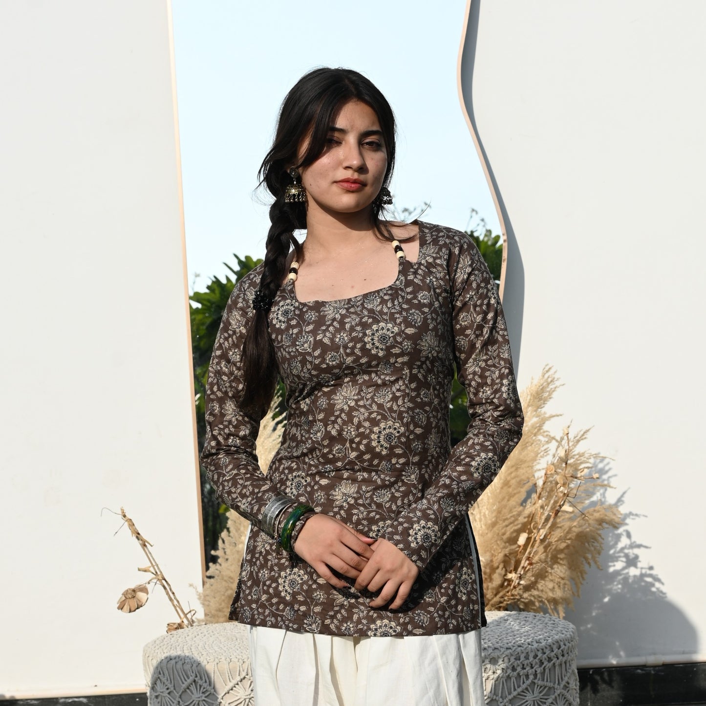 VANYA - Beaded Tie Up Back Kurti