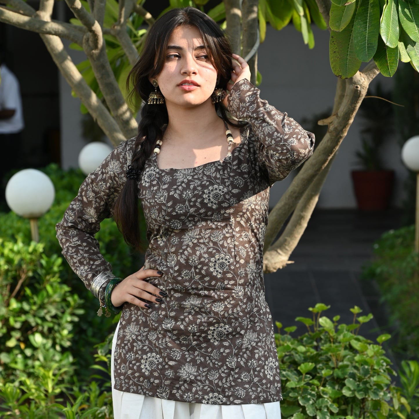 VANYA - Beaded Tie Up Back Kurti