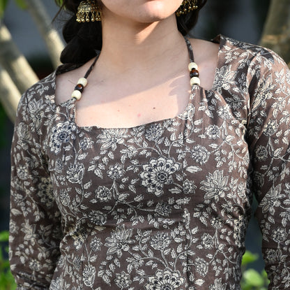 VANYA - Beaded Tie Up Back Kurti