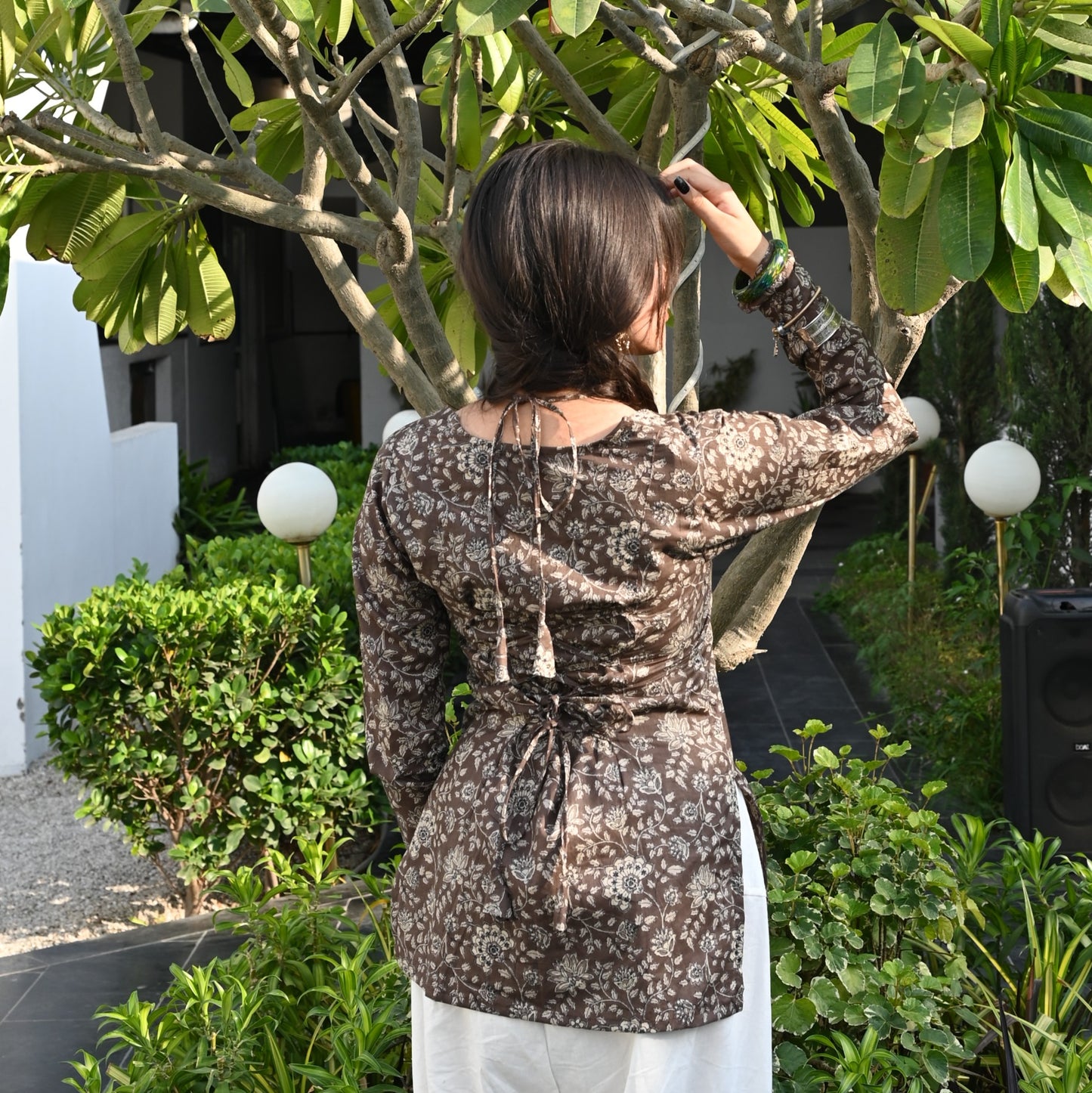VANYA - Beaded Tie Up Back Kurti