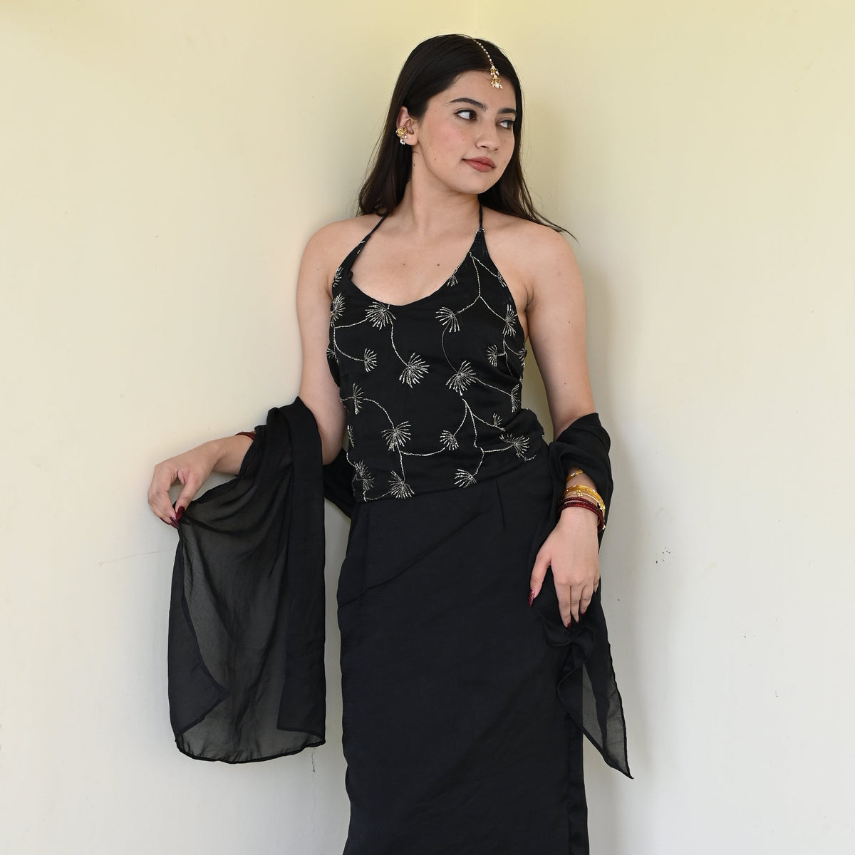 SAYURI Halter Neck Skirt Set