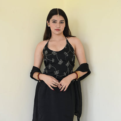 SAYURI Halter Neck Skirt Set