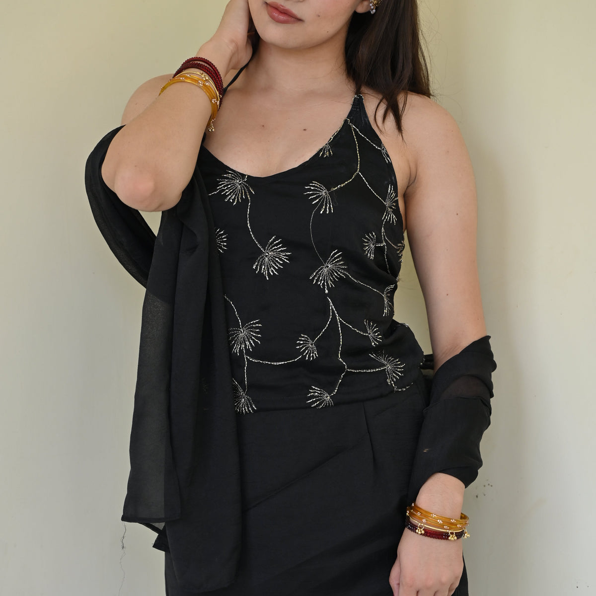 SAYURI Halter Neck Skirt Set