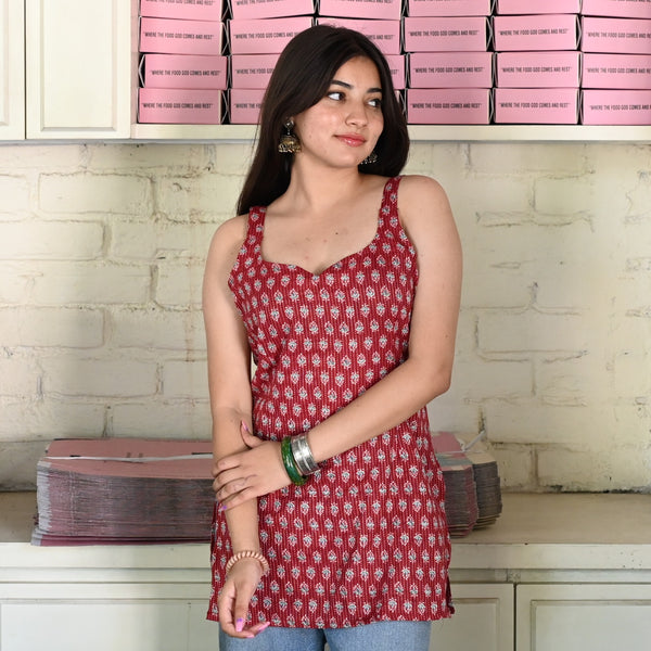 KUMKUM-Strap Kurti